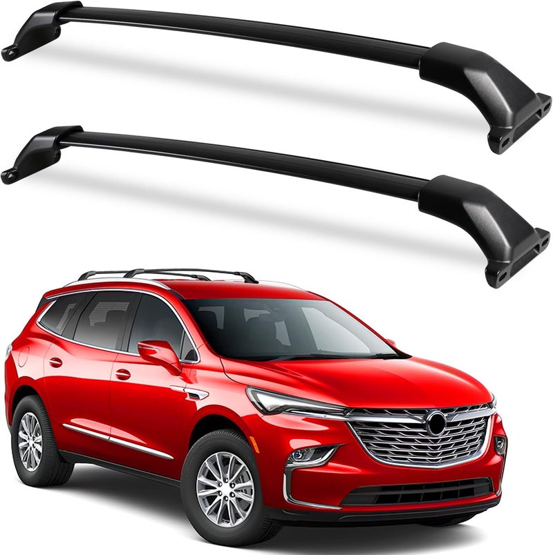 KINGGERI 260lbs Roof Rack Cross Bars Compatible with Buick Enclave 2018-2025 (with Flush Side Rails), Heavy Duty Aluminum Roof Rails Crossbars Luggage Cargo Carrier Rooftop Car SUV Black Accessories - Image 1